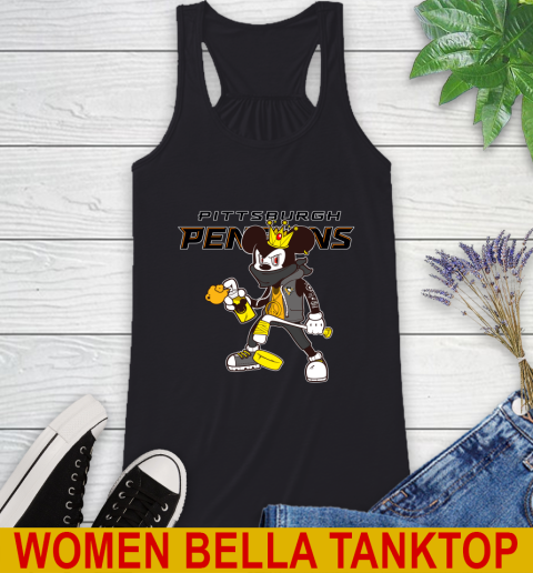 Pittsburgh Penguins NHL Hockey Mickey Peace Sign Sports Racerback Tank 2
