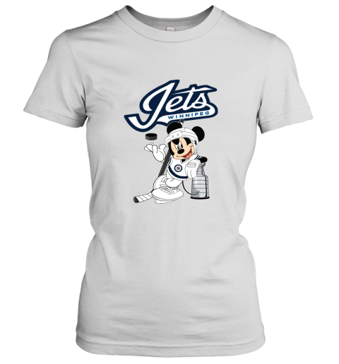 Mickey Winnipeg Jets With The Stanley Cup Hockey NHL Women's T-Shirt