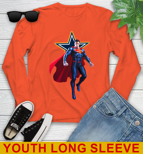 NFL Superman DC Sports Football Dallas Cowboys Youth Long Sleeve 4
