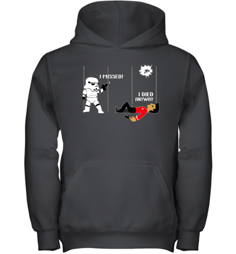 s83w star wars star trek a stormtrooper and a redshirt in a fight shirts youth hoodie 43 front black