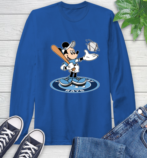 MLB Baseball Tampa Bay Rays Cheerful Mickey Disney Shirt Long Sleeve T-Shirt 10