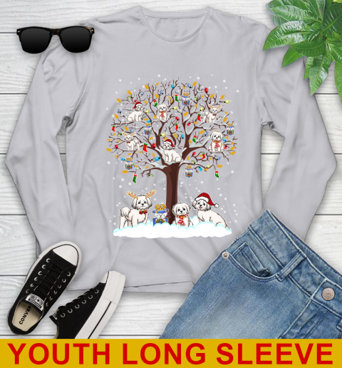 Maltese dog pet lover light christmas tree shirt 121