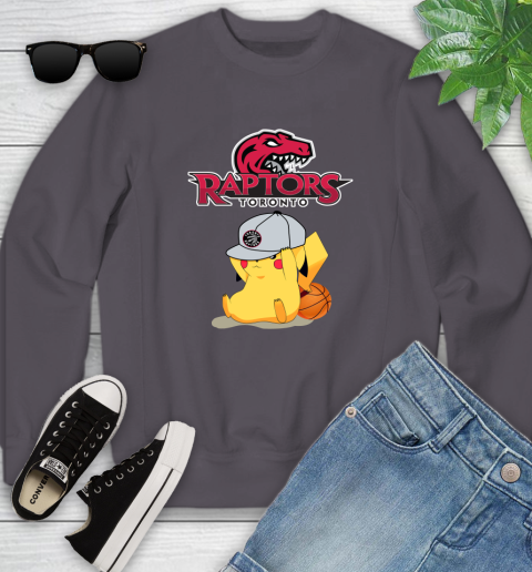 NBA Pikachu Basketball Sports Toronto Raptors Youth Sweatshirt 6