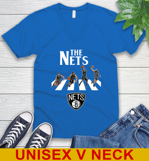 NBA Basketball Brooklyn Nets The Beatles Rock Band Shirt V-Neck T-Shirt 5