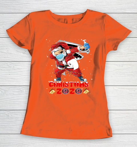 Atlanta Falcons Funny Santa Claus Dabbing Christmas 2020 NFL Women's T-Shirt 3