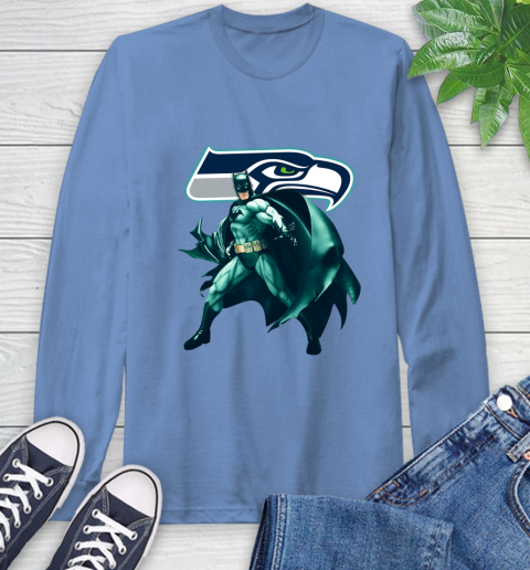NFL Batman Football Sports Seattle Seahawks Long Sleeve T-Shirt 11