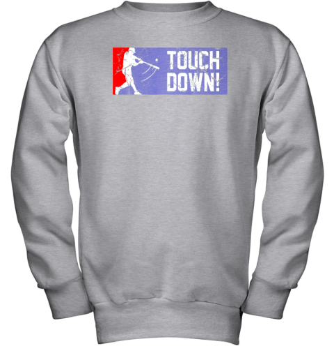 s5k5 touchdown baseball funny family gift base ball youth sweatshirt 47 front sport grey