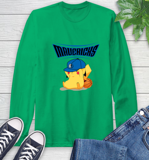 NBA Pikachu Basketball Sports Dallas Mavericks Long Sleeve T-Shirt 7