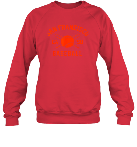 kph0 san francisco baseball vintage sf the city cali retro gift sweatshirt 35 front red