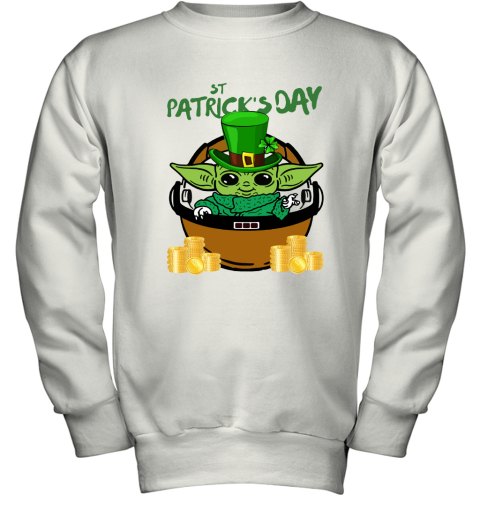 Baby Yoda St. Patrick's Day Outfit Youth Sweatshirt