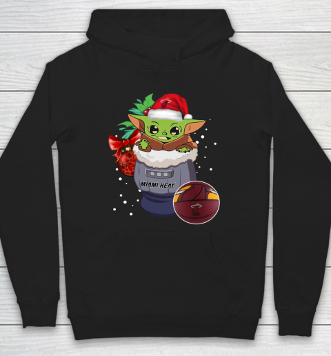 Miami Heat Christmas Baby Yoda Star Wars Funny Happy NBA Hoodie 2