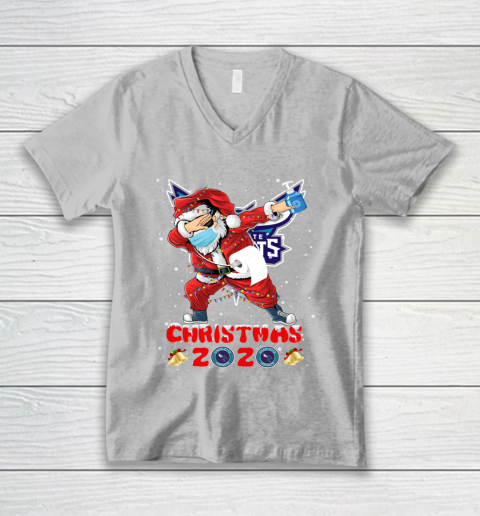 Charlotte Hornets Funny Santa Claus Dabbing Christmas 2020 NBA V-Neck T-Shirt 3