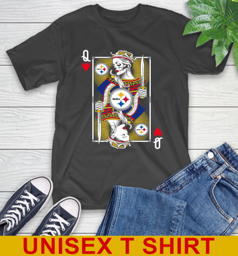 NFL Football Pittsburgh Steelers The Queen Of Hearts Card Shirt T-Shirt
