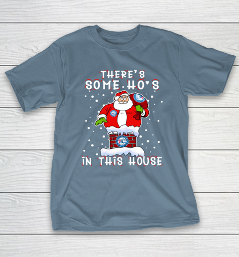 Philadelphia 76ers Christmas There Is Some Hos In This House Santa Stuck In The Chimney NBA T-Shirt 6