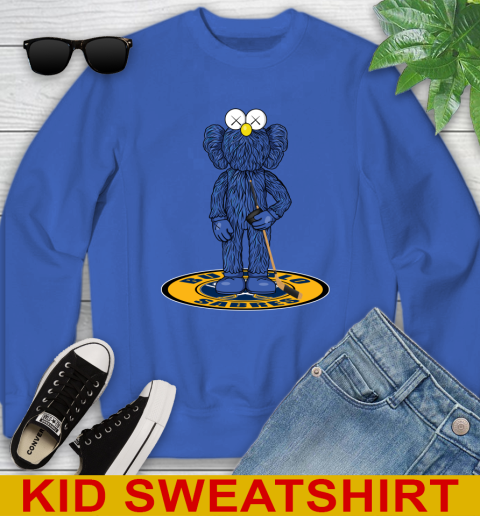 NHL Hockey Buffalo Sabres Kaws Bff Blue Figure Shirt Youth Sweatshirt 7