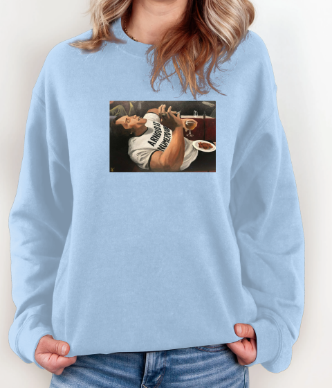 Arnold Schwarzenegger is numero uno Sweatshirt jlru arnold schwarzenegger is numero uno sweatshirt 35 front light blue