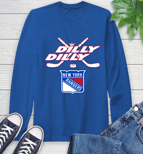 NHL New York Rangers Dilly Dilly Hockey Sports Long Sleeve T-Shirt 9
