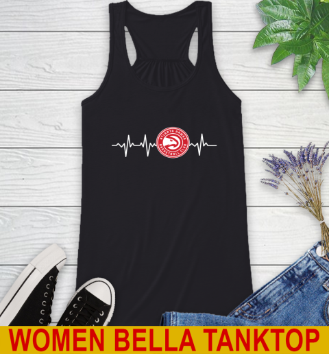 Atlanta Hawks NBA Basketball Heart Beat Shirt Racerback Tank