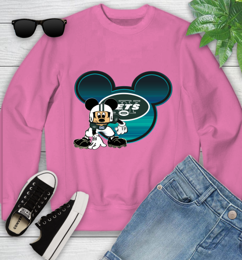 NFL New York Jets Mickey Mouse Disney Football T Shirt Youth Sweatshirt 7