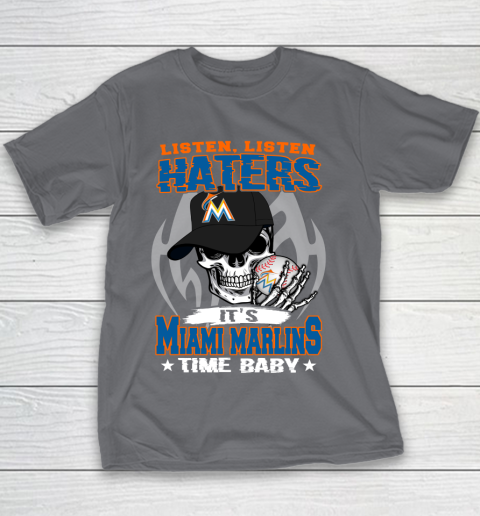 Listen Haters It is MARLINS Time Baby MLB Youth T-Shirt 5
