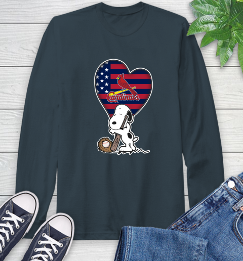 St.Louis Cardinals MLB Baseball The Peanuts Movie Adorable Snoopy Long Sleeve T-Shirt 8
