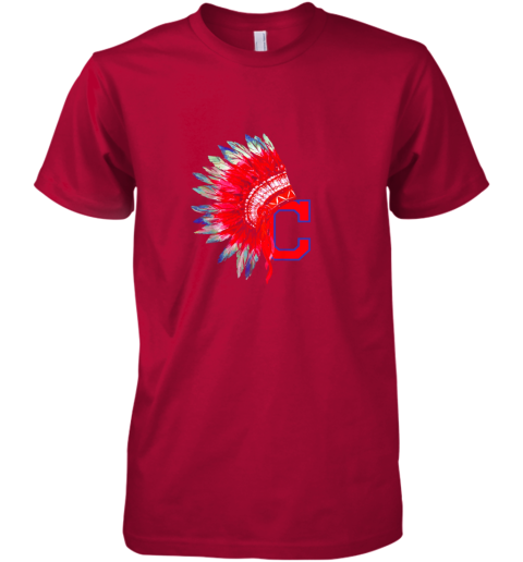 tnec new cleveland hometown indian tribe vintage for baseball fans awesome premium guys tee 5 front red