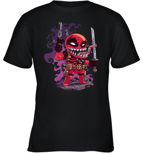 spj3 venompool deadpool x venom mashup shirts youth t shirt 26 front black
