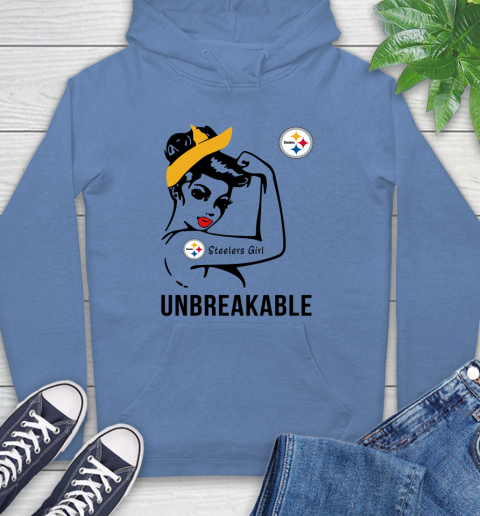 NFL Pittsburgh Steelers Girl Unbreakable Football Sports Hoodie 9