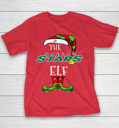 Dallas Stars Christmas ELF Funny NHL Youth T-Shirt 7
