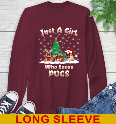 Christmas Just a girl who love pugs dog pet lover 61