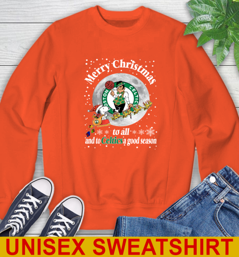 Boston Celtics Merry Christmas To All And To Celtics A Good Season NBA Basketball Sports Sweatshirt 3