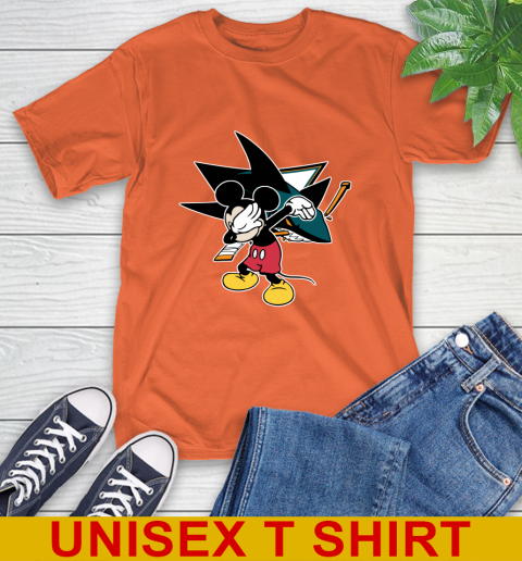 San Jose Sharks NHL Hockey Dabbing Mickey Disney Sports T-Shirt 5