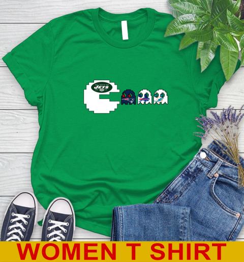 New York Jets NFL Football Pac Man Champion Women's T-Shirt 6