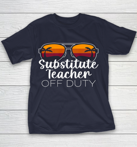 Substitute Teacher of the Deaf Off Duty Sunglasses Sunset Youth T-Shirt 2
