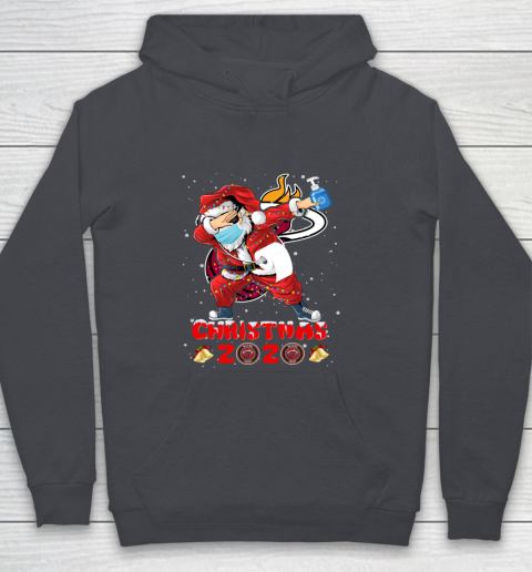 Miami Heat Funny Santa Claus Dabbing Christmas 2020 NBA Youth Hoodie 5