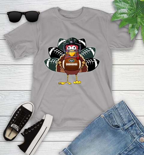 New York Jets Turkey Thanksgiving Day Youth T-Shirt 4