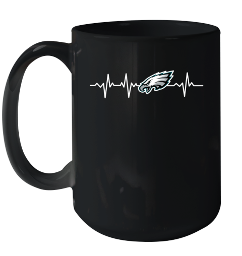 Philadelphia Eagles NFL Football Heart Beat Shirt Ceramic Mug 15oz