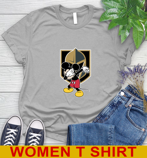 Vegas Golden Knights NHL Hockey Dabbing Mickey Disney Sports Women's T-Shirt 6 Vegas Golden Knights NHL Hockey Dabbing Mickey Disney Sports Women's T-Shirt - Image 6