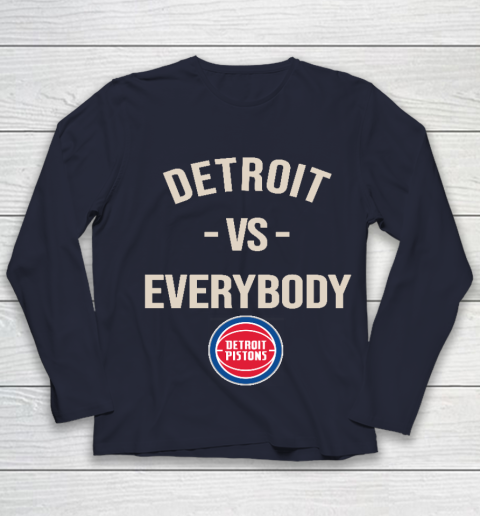 Detroit Pistons Vs Everybody Youth Long Sleeve 2