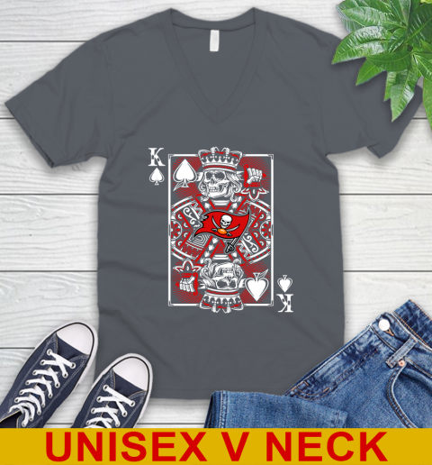 Tampa Bay Buccaneers NFL Football The King Of Spades Death Cards Shirt V-Neck T-Shirt 4