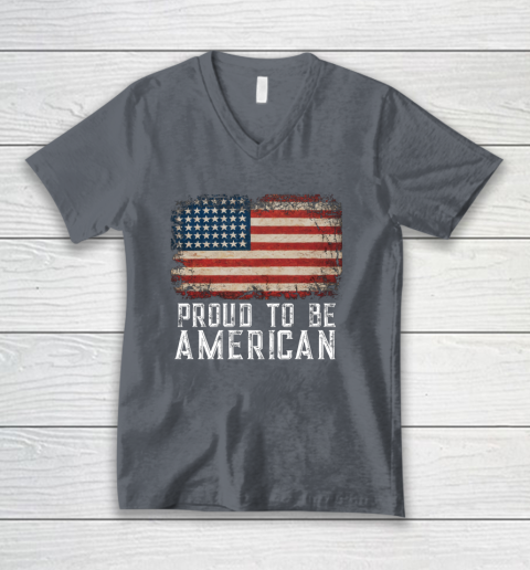 Proud American Patriotic USA Flag V-Neck T-Shirt 4