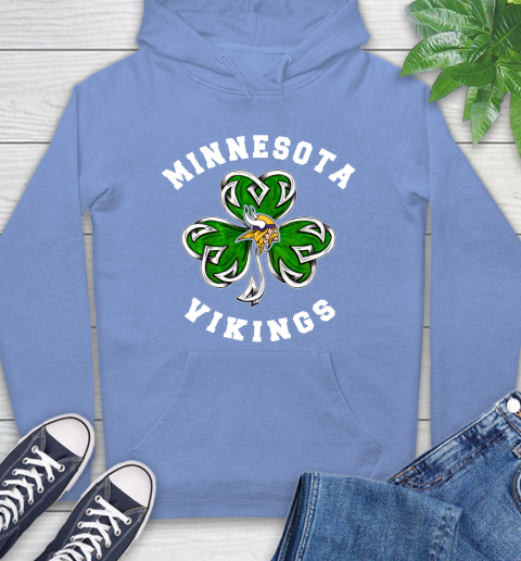 NFL Minnesota Vikings Three Leaf Clover St Patrick's Day Football Sports Hoodie 11