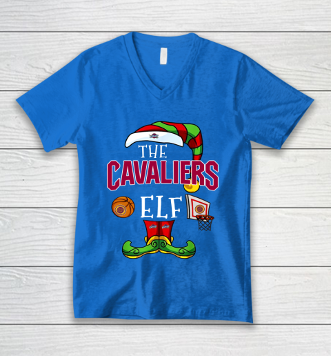 Cleveland Cavaliers Christmas ELF Funny NBA V-Neck T-Shirt 5