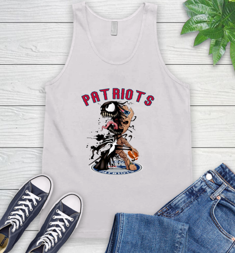 NFL New England Patriots Football Venom Groot Guardians Of The Galaxy Tank Top