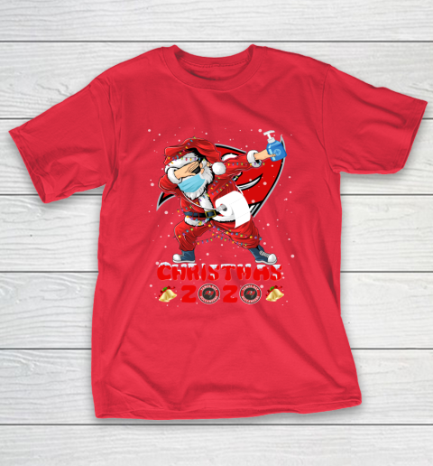Tampa Bay Buccaneers Funny Santa Claus Dabbing Christmas 2020 NFL T-Shirt 9