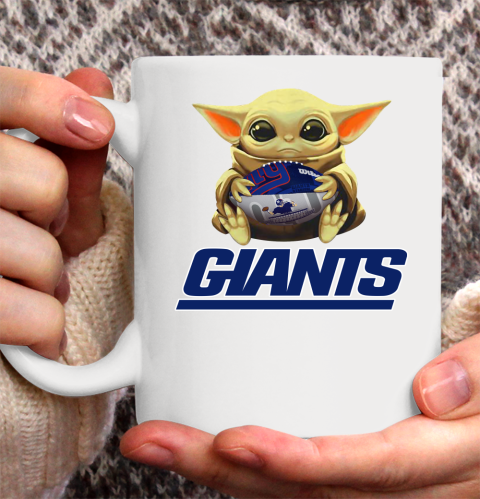 NFL Football New York Giants Baby Yoda Star Wars Ceramic Mug 11oz 2
