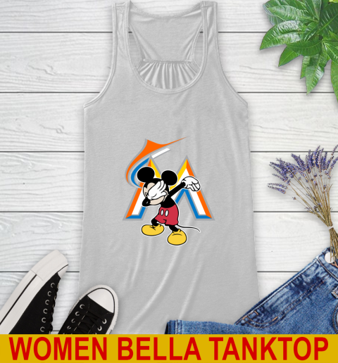 Miami Marlins MLB Baseball Dabbing Mickey Disney Sports Racerback Tank