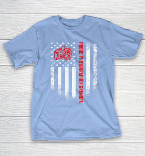GrandFather gift shirt Vintage American Flag Proud Photographer Grandpa Distressed T Shirt T-Shirt 20