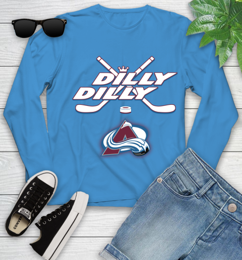 NHL Colorado Avalanche Dilly Dilly Hockey Sports Youth Long Sleeve 7