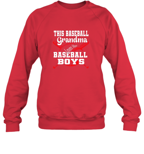 3szm this baseball grandma loves her baseball boys sweatshirt 35 front red